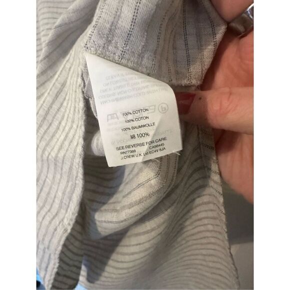 Madewell Split Cuff Gray Cotton Tunic Women Top Weathered Concrete Size XS H3939 - Picture 9 of 13